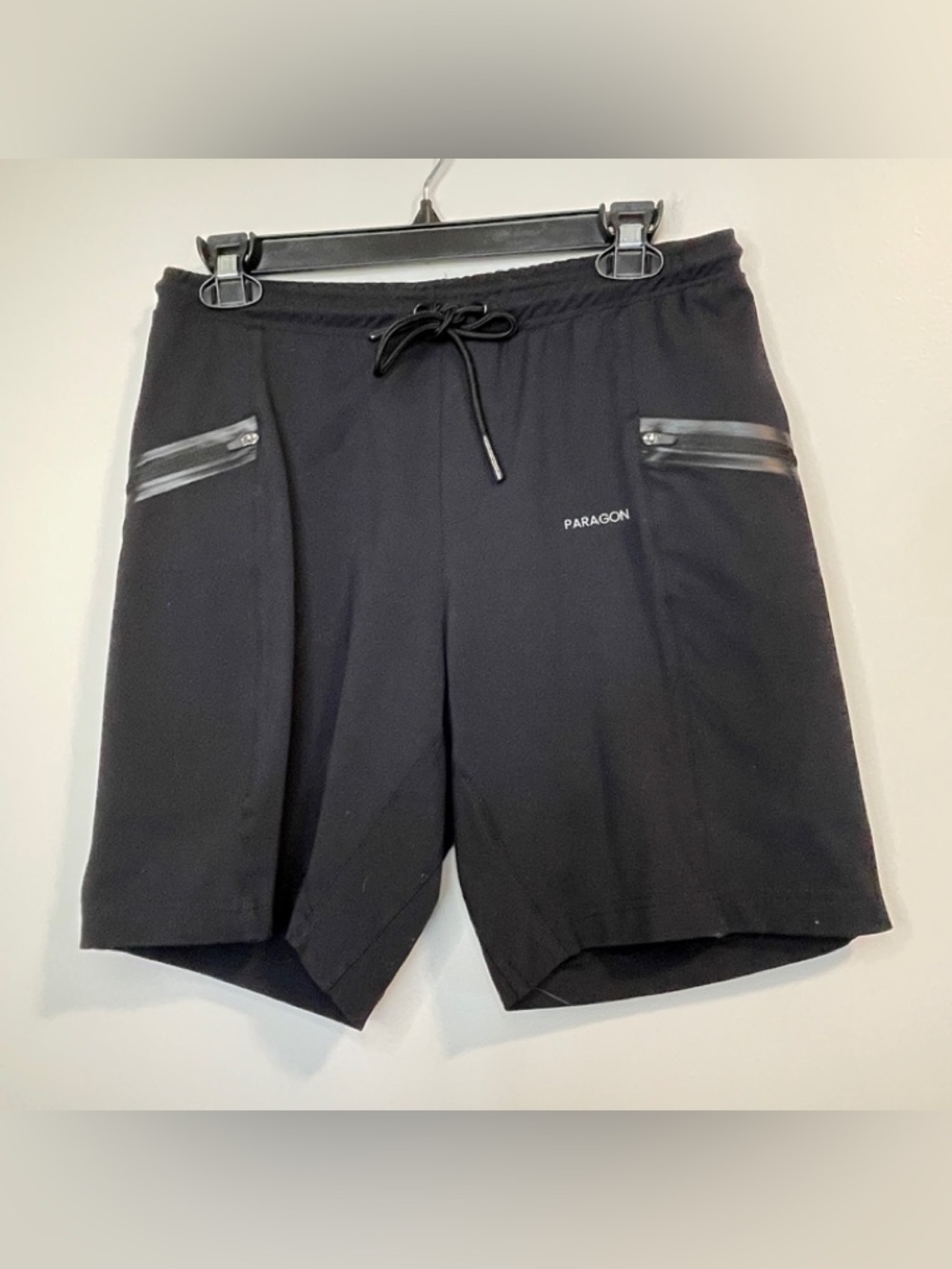 PARAGON Black Performance Drawstring Shorts with Zip Pockets
